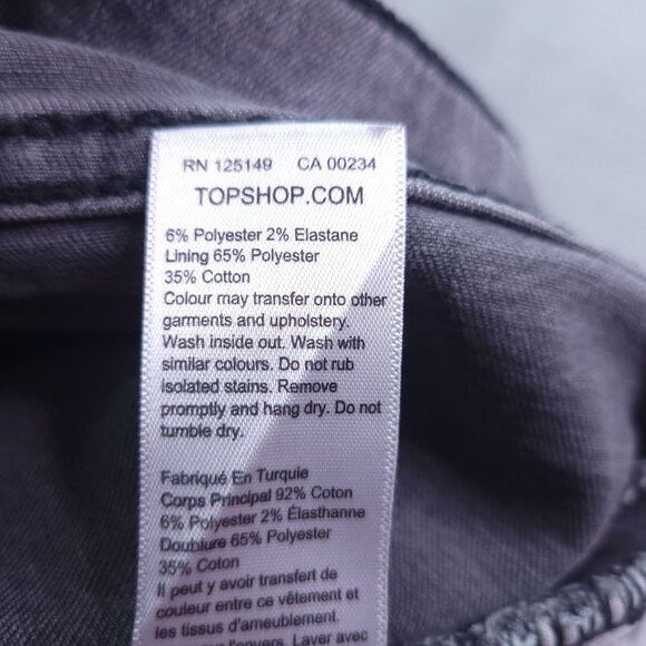 Topshop Jamie Womens Skinny Jeans 2 Pairs 28 Ankle Stretch High Rise - Picture 7 of 9